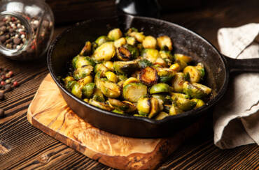 Roasted Brussel Sprouts with Garlic & Parm Bites