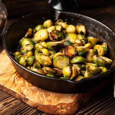 Roasted Brussel Sprouts with Garlic & Parm Bites
